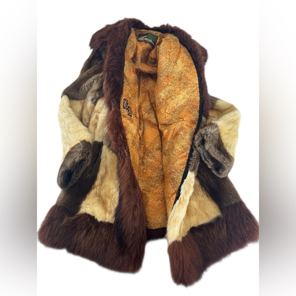 Vintage David green Anchorage Patchwork Genuine F… - image 3